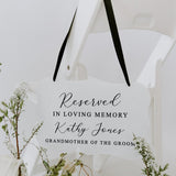 Reserved In Loving Memory | THE TAYLOR