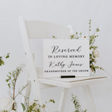 Reserved In Loving Memory | THE TAYLOR