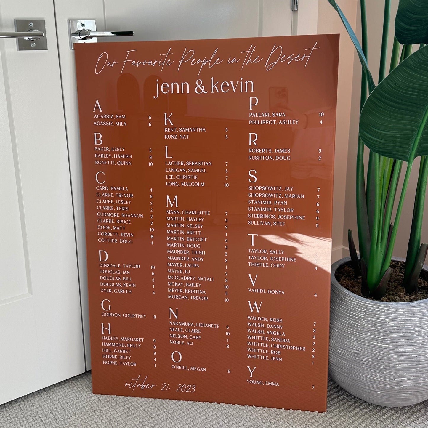 18x24 | Seating Chart