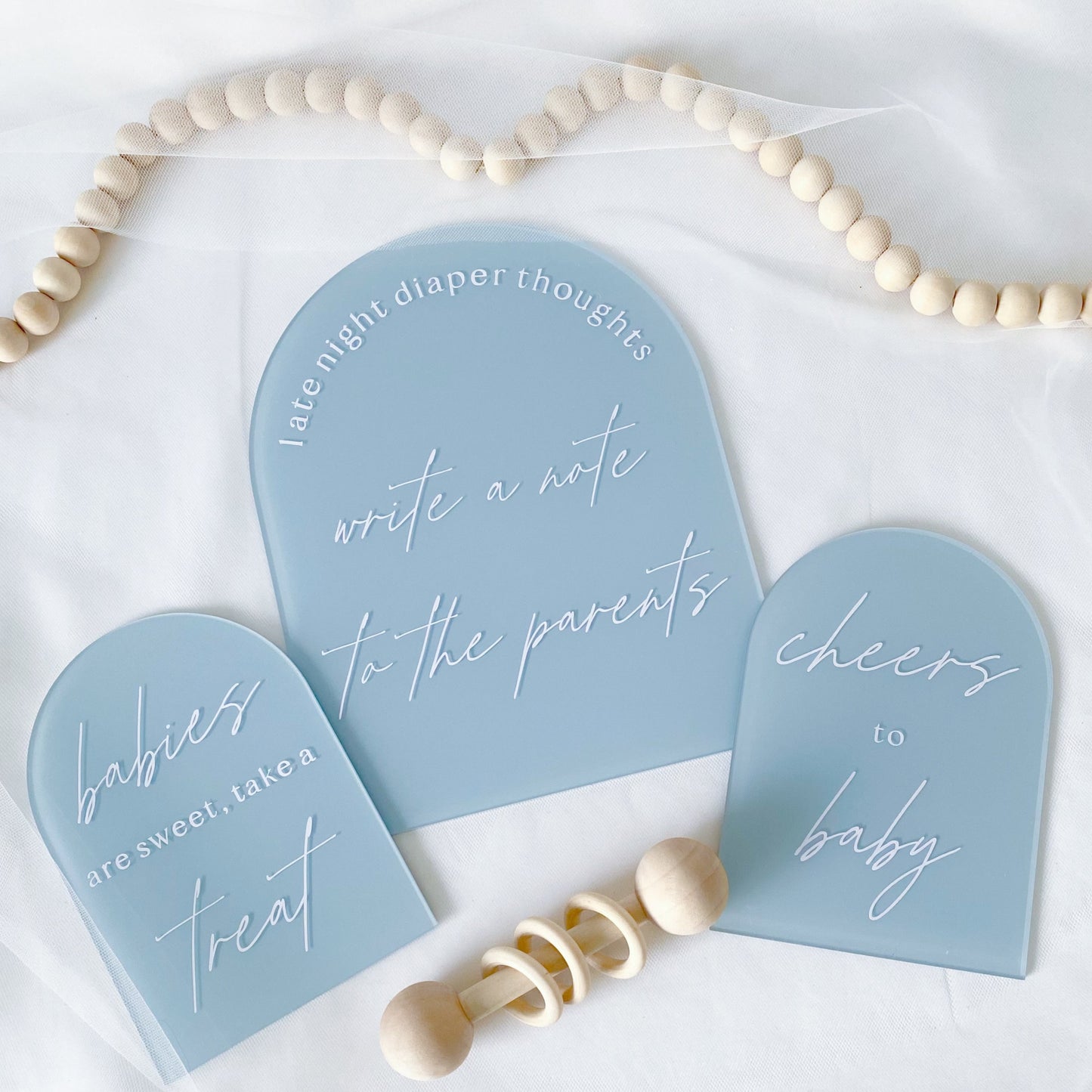 Acrylic Baby Shower Sign Bundle