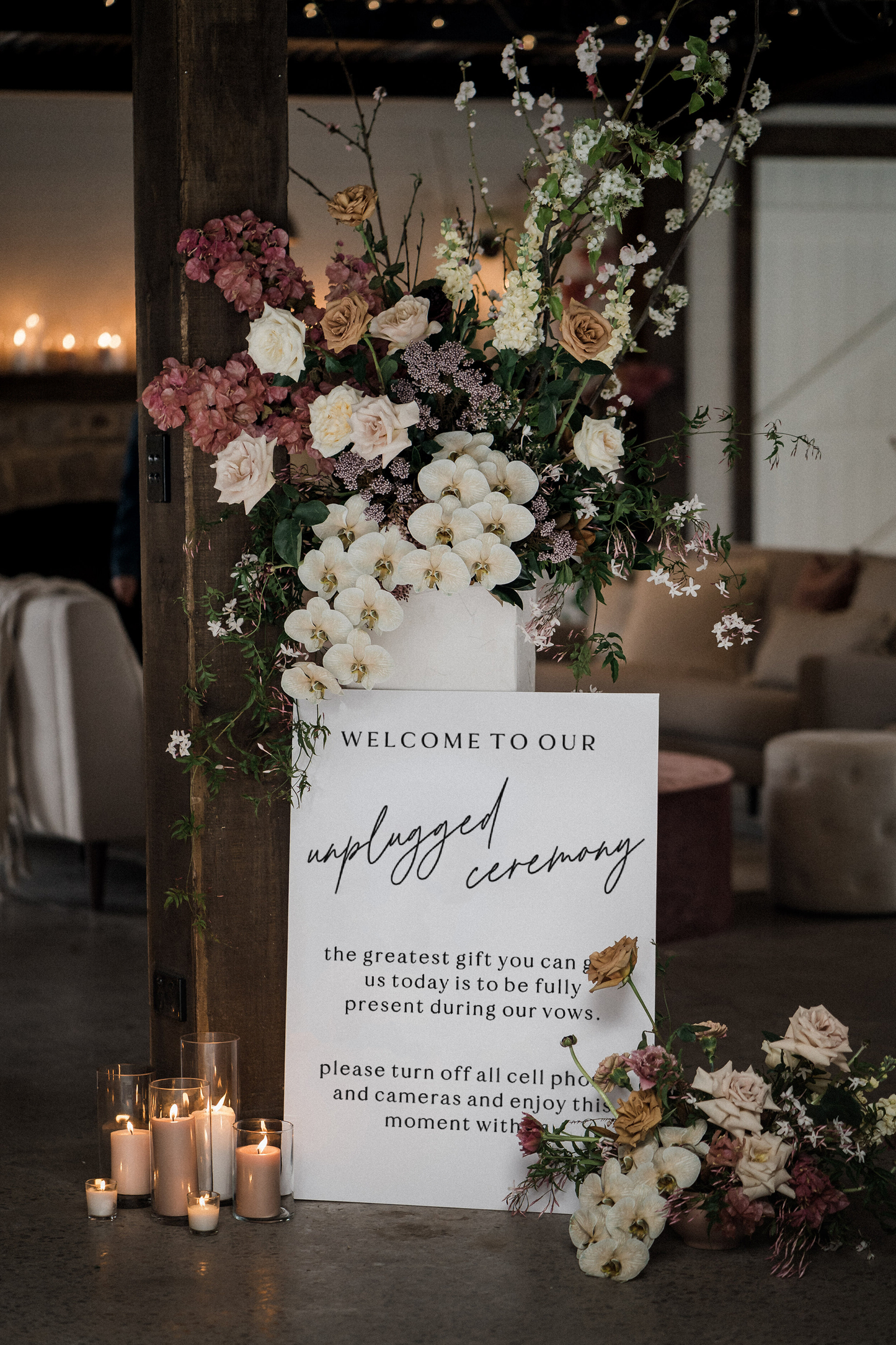 Acrylic Unplugged Ceremony Sign