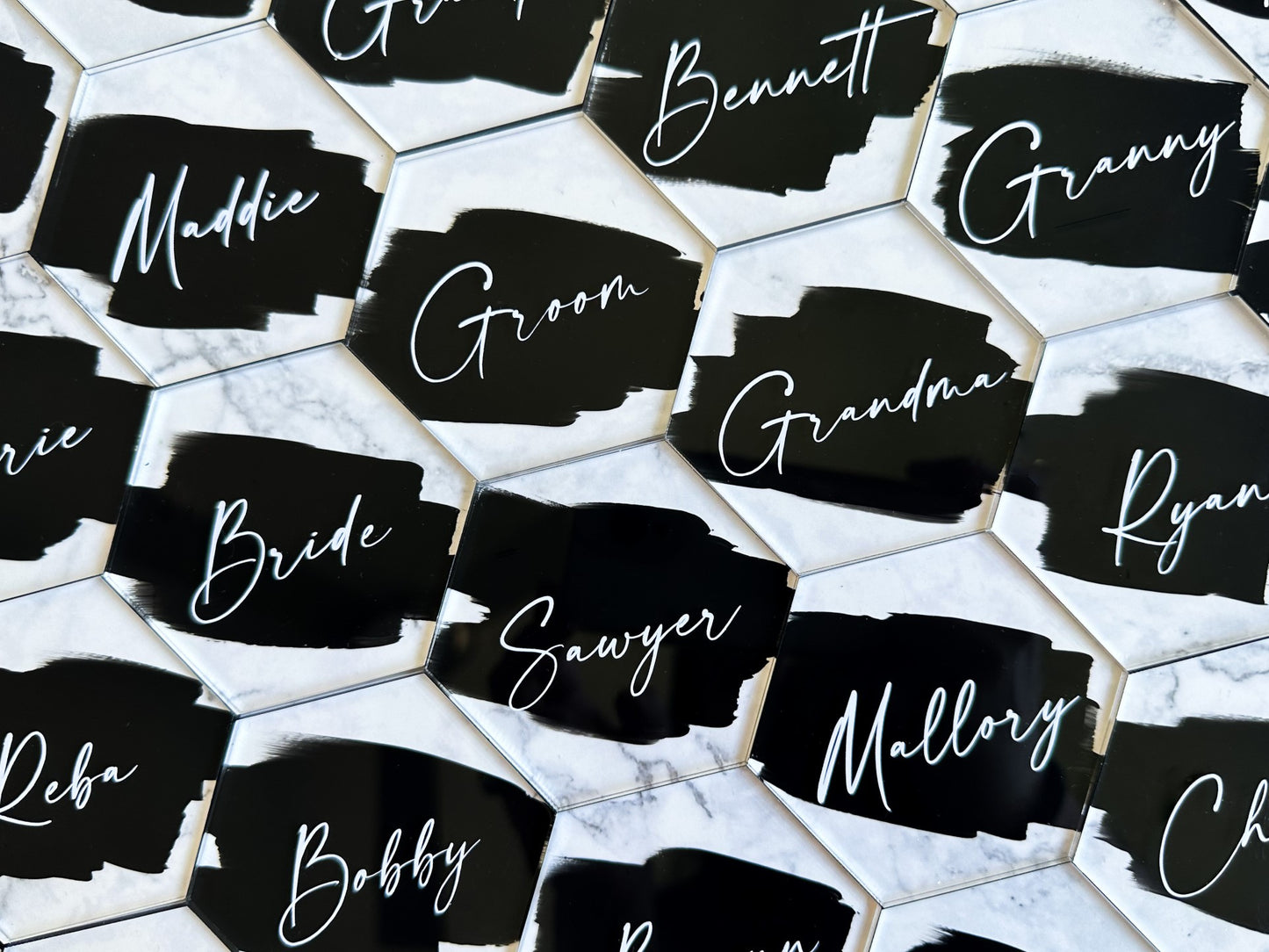 Acrylic Hexagon Place Card