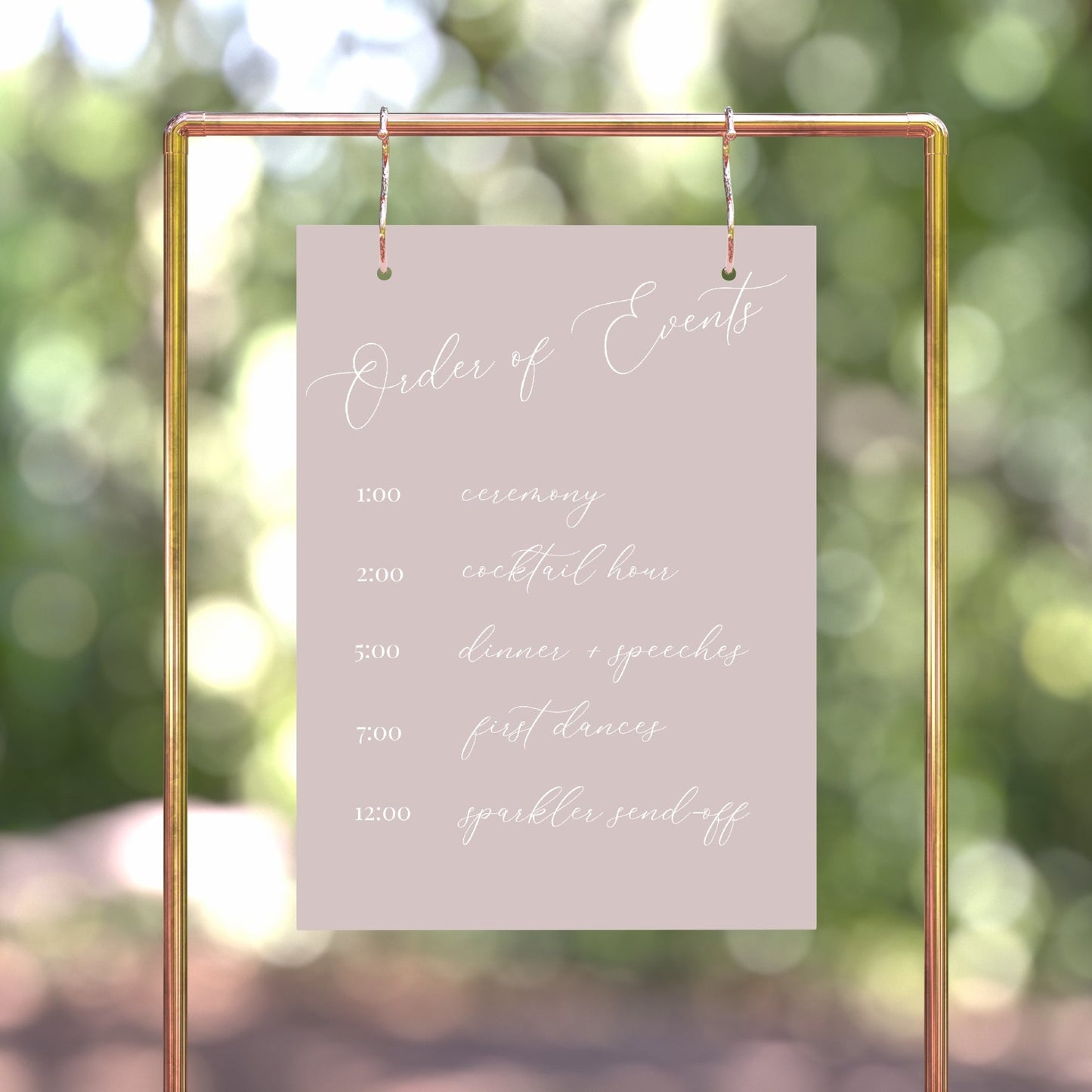 Acrylic Order of Events