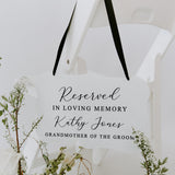 Reserved In Loving Memory | THE TAYLOR