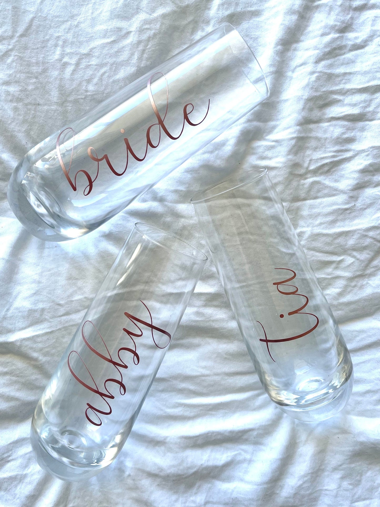 Personalized Glass Champagne Flute