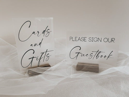 Frosted Cards and Gifts / Guestbook Sign Bundle