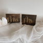 Wooden Mr + Mrs Head Table Signs