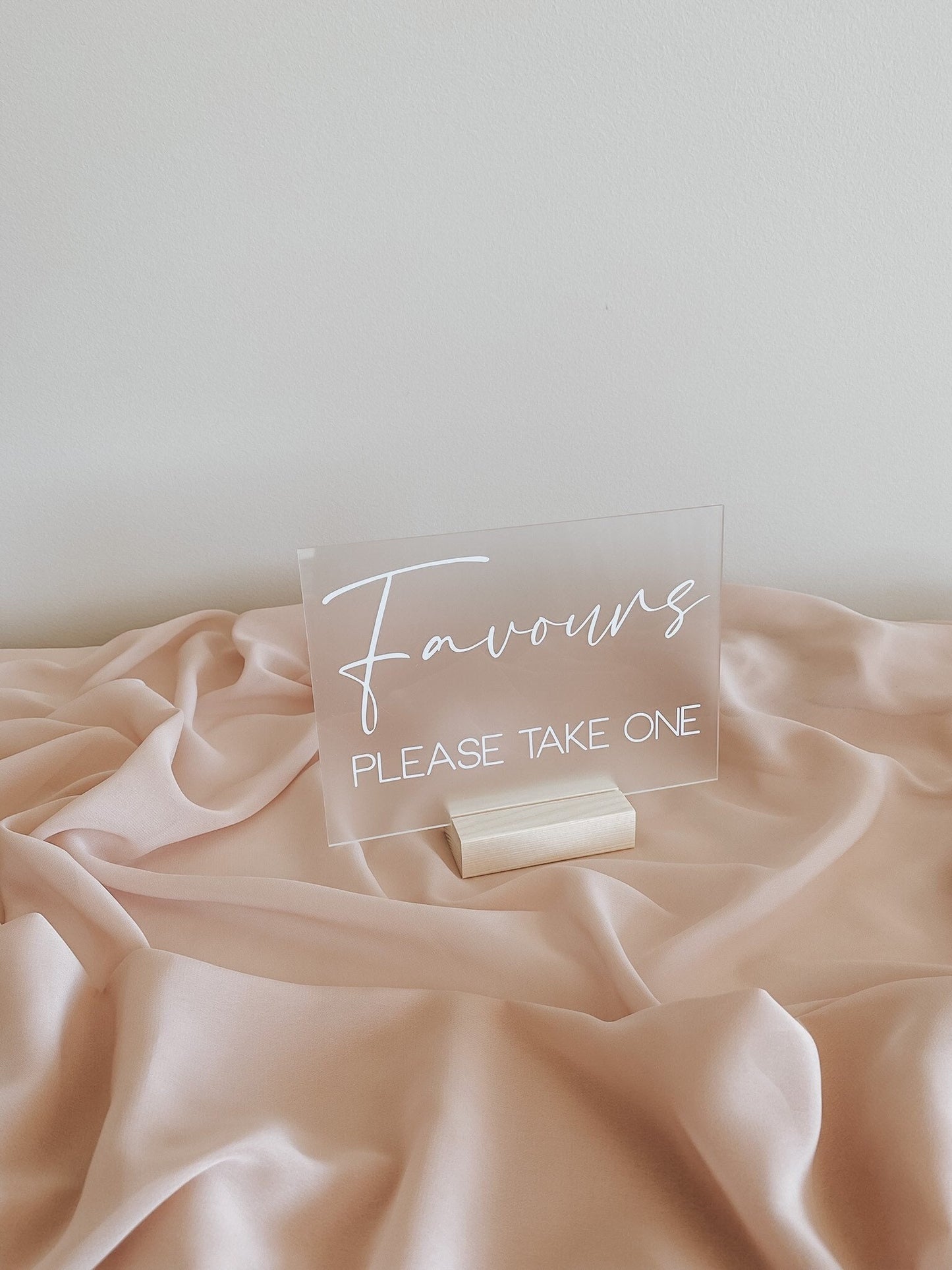 Acrylic Favours Sign