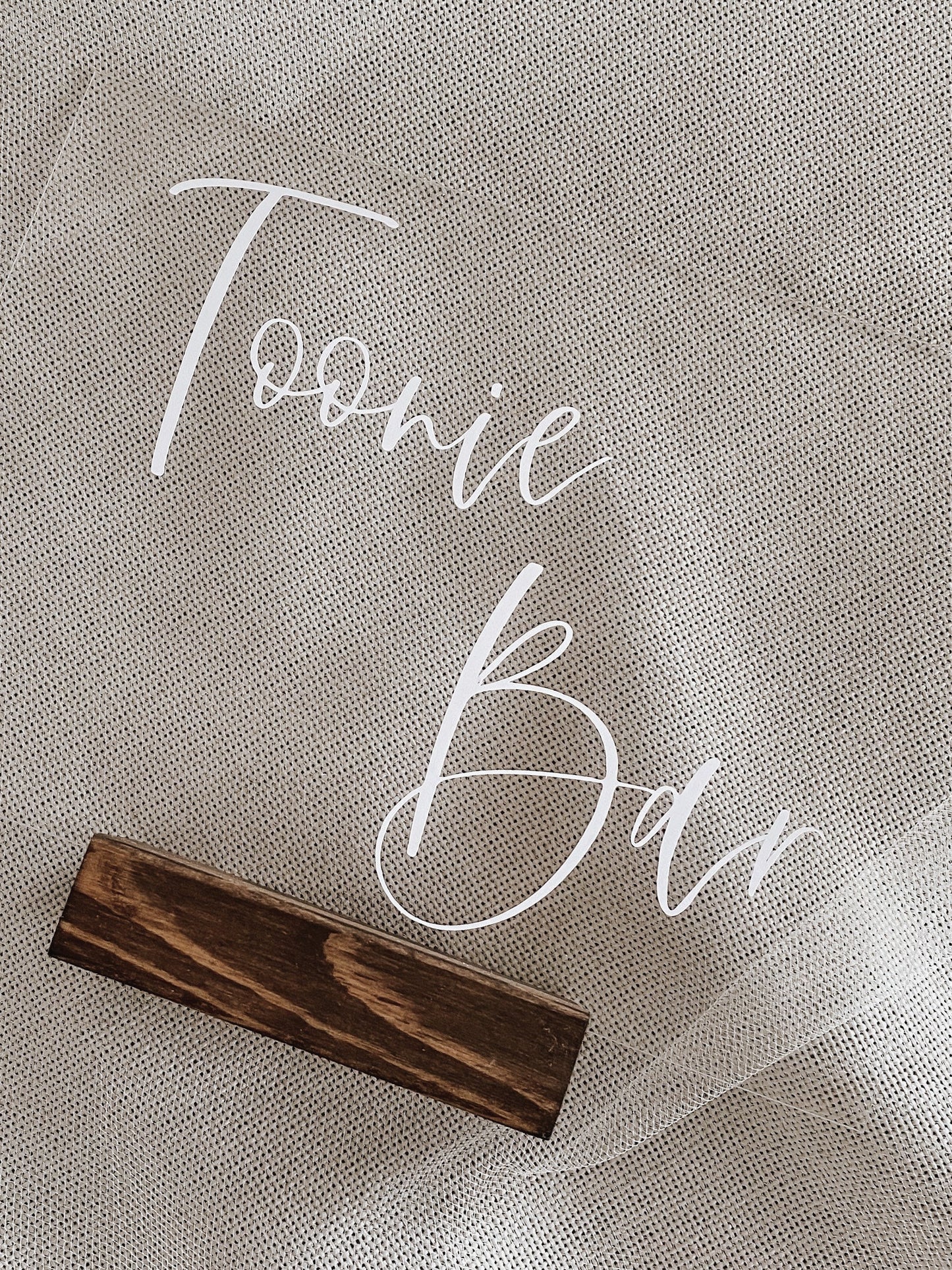 Acrylic Toonie Bar Sign