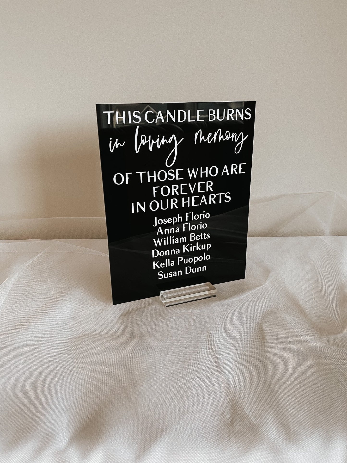 Acrylic In Loving Memory Sign